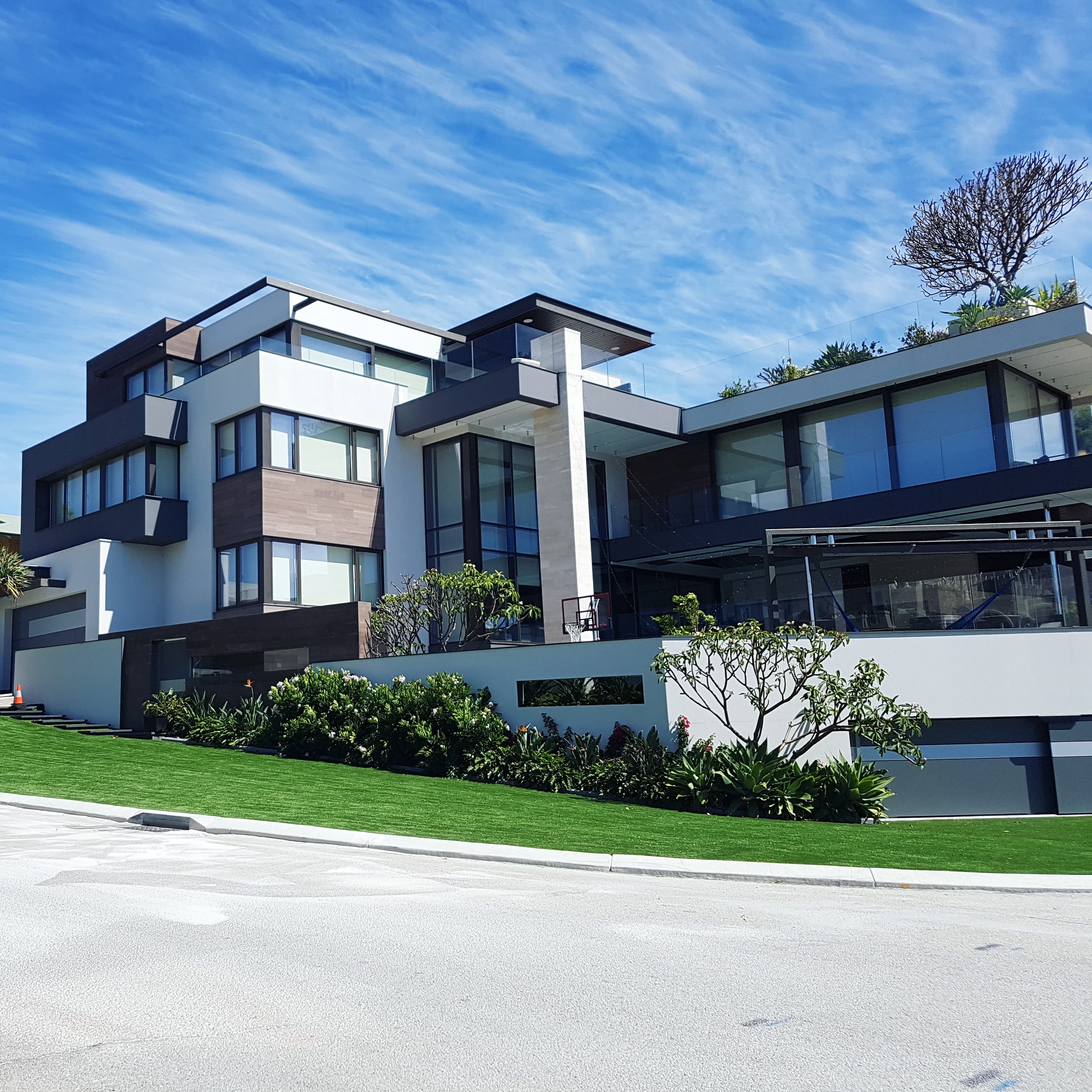 Modern Perth home with fresh turf front lawn